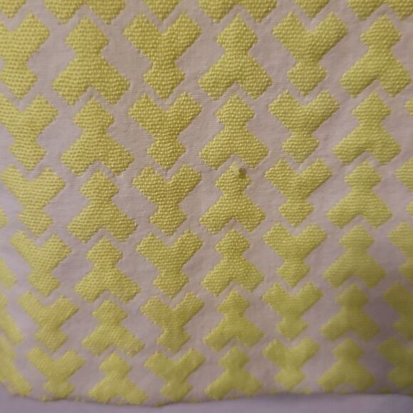 J Crew Neon Yellow and Deep Blue Geometric Print Midi Sheath Dress Size 8P - Picture 8 of 9